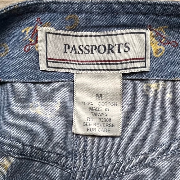 vintage Passports : denim equestrian patterned skirt set - Picture 8 of 14